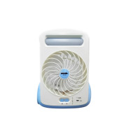 Bright Star BS-2825 Rechargeable AC/DC Multiple Modes Portable Desk Fan With LED Light & Torch